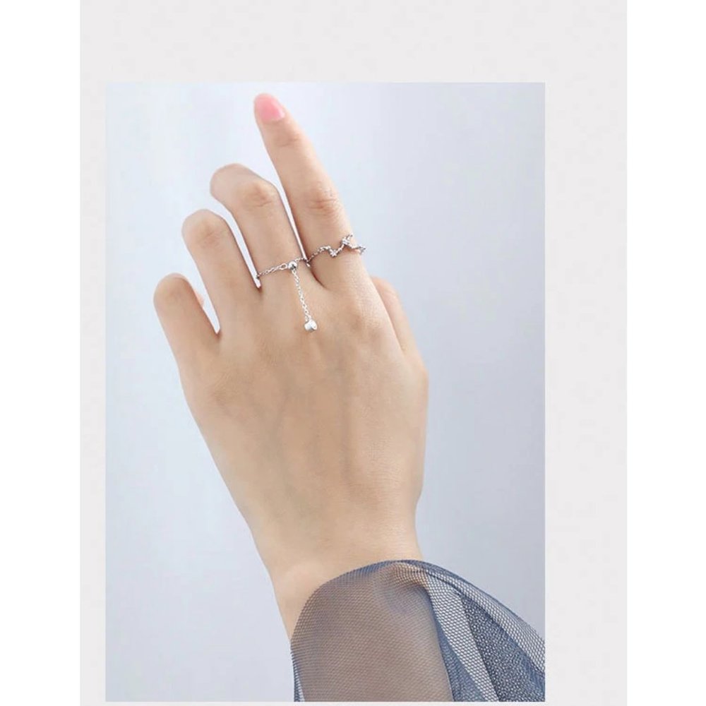 925 Sterling Silver Zodiac Resizable Ring-Libra A - Picture 7 of 7